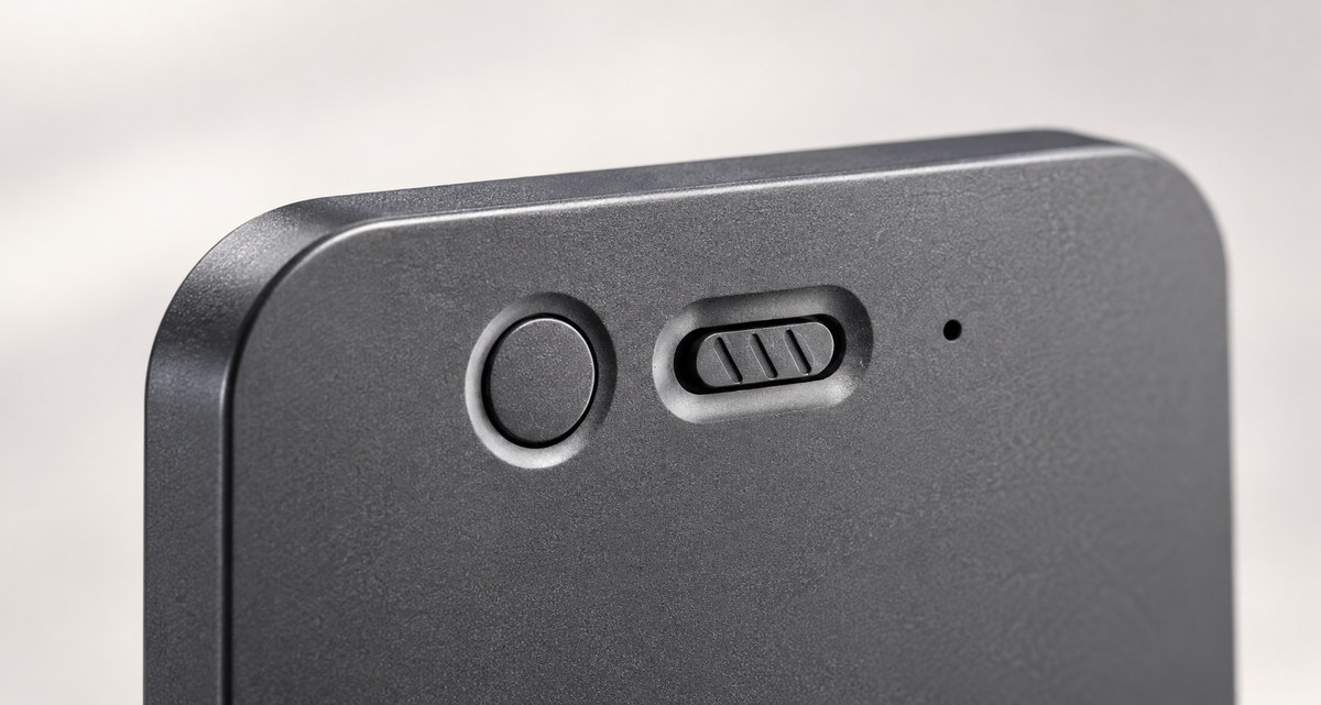 AI-assisted concept detail of the A2 button, slider and indicator based on supplier and sample references